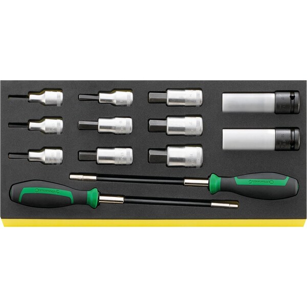 1/2 Inches Drive Socket and Ratchet Sets, Hex, Nut Driver, 13 pcs